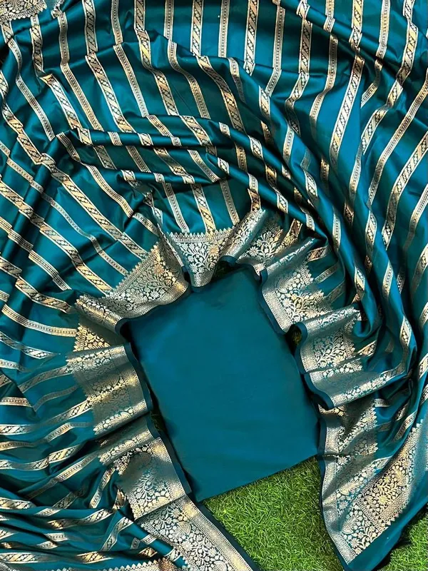 Seagreen_Katan_Silk_Plain_Banarasi_Suit_with_Stripe_Zari_Dupatta_625SKL_KP2