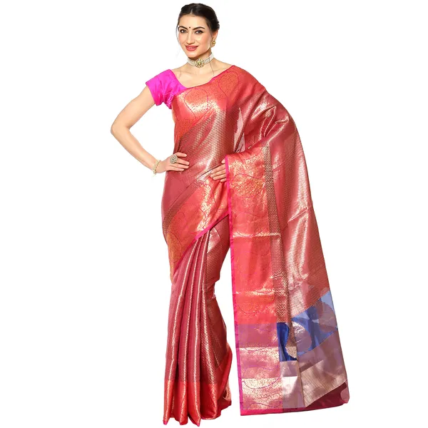 Brown_Kanchi_Silk_Banarasi_Sarees_For_Women_GEBE14