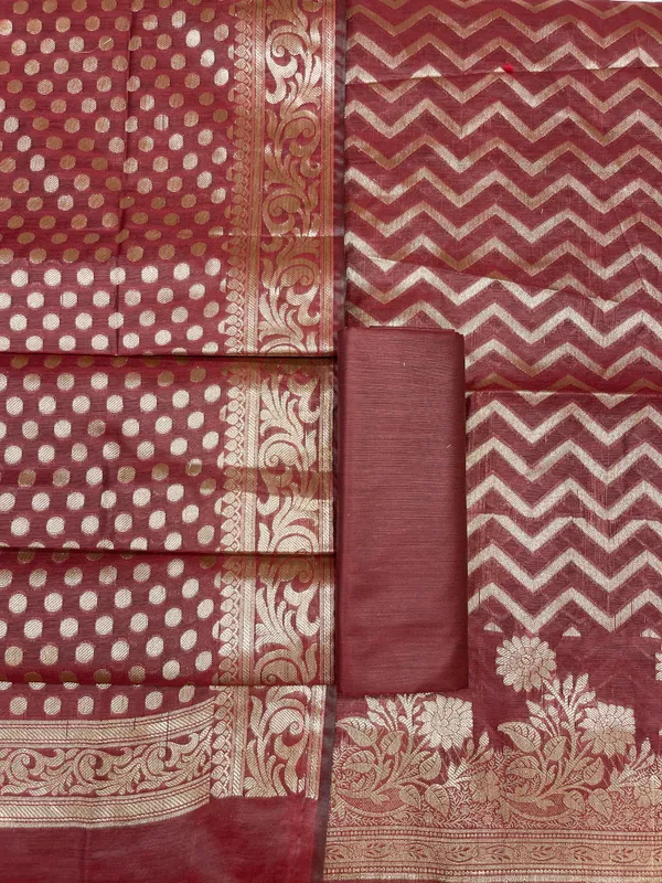 Maroon_Cotton_Silk_Zig-Zag_Banarasi_3_pcs_Suit_Set_675JVC_125