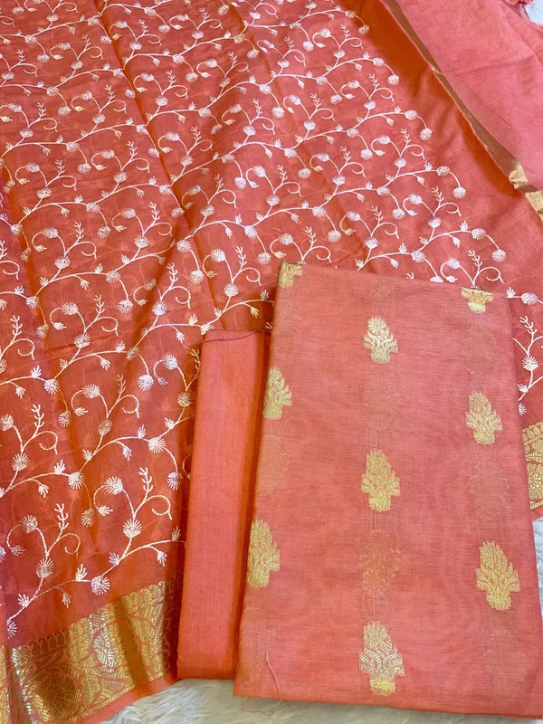 Peach_Mercerise_Silk_Floral_Zari_Booti_with_Embroidery_Dupatta_Banarasi_Suit_11SKL_MSRS8