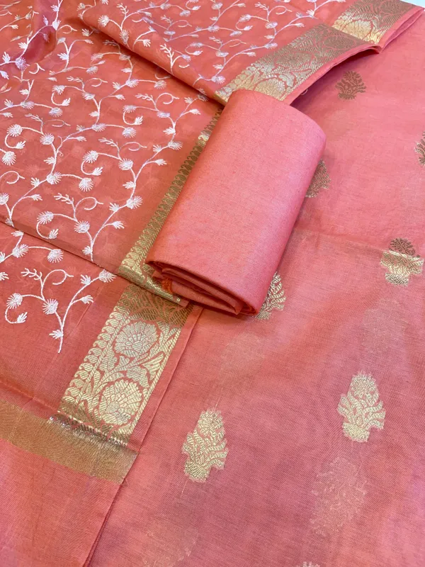 Peach_Mercerise_Silk_Floral_Zari_Booti_with_Embroidery_Dupatta_Banarasi_Suit_11SKL_MSRS8