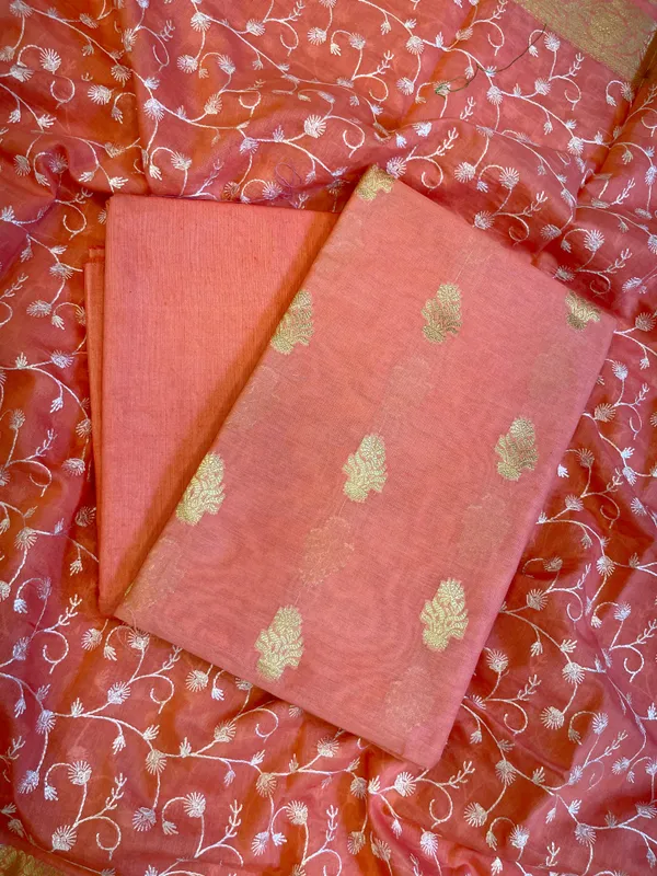 Peach_Mercerise_Silk_Floral_Zari_Booti_with_Embroidery_Dupatta_Banarasi_Suit_11SKL_MSRS8