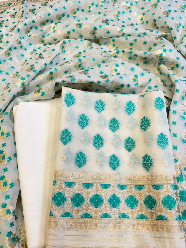 White_Pure_Cotton_Dyable_Floral_Seagreen_Minakari_Zari_Booti_Banarasi_Suit_160AJ_PCTN14