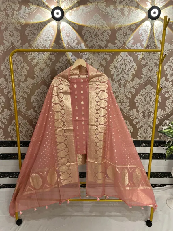 Peach_Chanderi_Lorex_weave_Zari_Booti_Banarasi_Suit_with_Chunri_Booti_Dupatta_1350ASG_CHL4