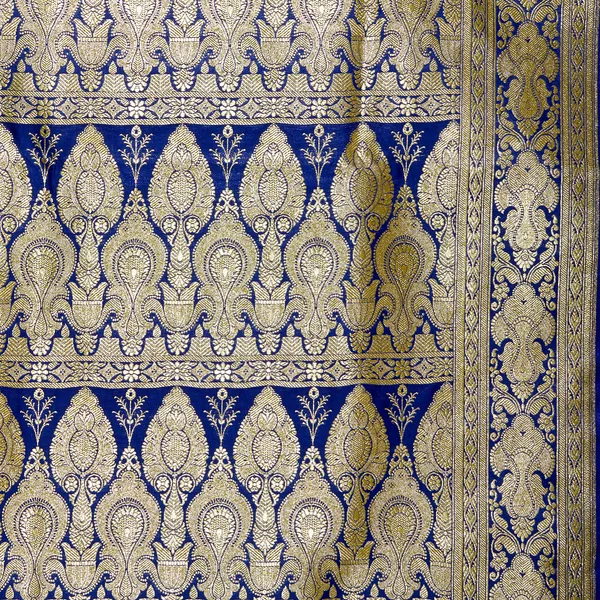 Humairah_Presents_Blue_Satin_Silk_Saree_With_Blouse_Piece(JA46)