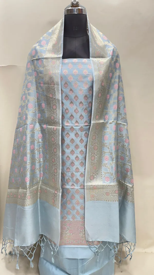 Humairah_Presents_Light_Blue_Semi_Katan_Silk_3_pcs_Suit_Set_with_Plain_Bottom_and_Top_Floral_Mina_Zari_Booti_with_Minakari_Jaal_Light_Blue_Dupatta_ASD_119