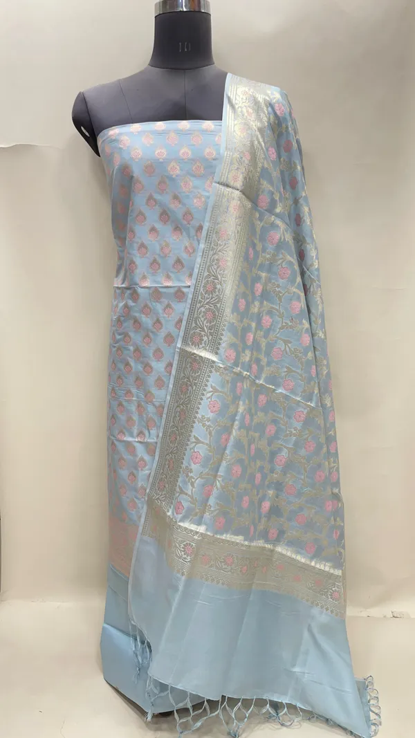 Humairah_Presents_Light_Blue_Semi_Katan_Silk_3_pcs_Suit_Set_with_Plain_Bottom_and_Top_Floral_Mina_Zari_Booti_with_Minakari_Jaal_Light_Blue_Dupatta_ASD_119