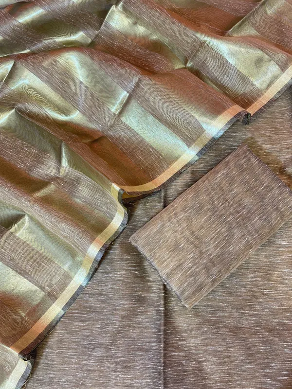 Brown_Linen_Zari_Stripe_Banarasi_3_pcs_Suit_Set_6SKL_LN26