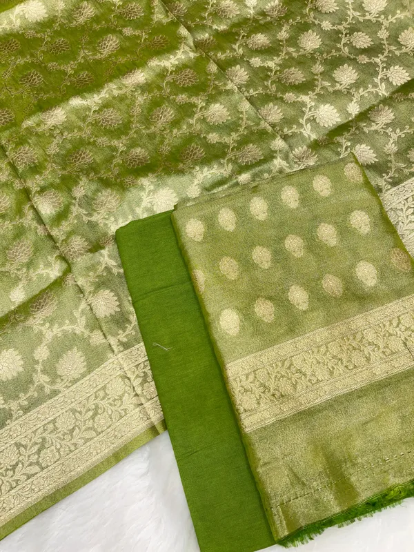 Puresilk_Handloom_Green_Tissue_Silk_Banarasi_3_pcs_Suit_Set_RHN_TSU11