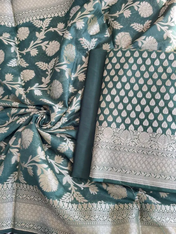 Dark_Green_Katan_Upada_Silk_Floral_Zari_Booti_Banarasi_Suit_with_Alfi_Zari_Jaal_Dupatta__1250DAN_KU1