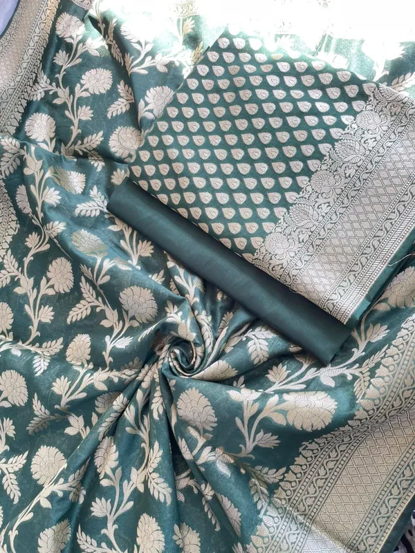 Dark_Green_Katan_Upada_Silk_Floral_Zari_Booti_Banarasi_Suit_with_Alfi_Zari_Jaal_Dupatta__1250DAN_KU1
