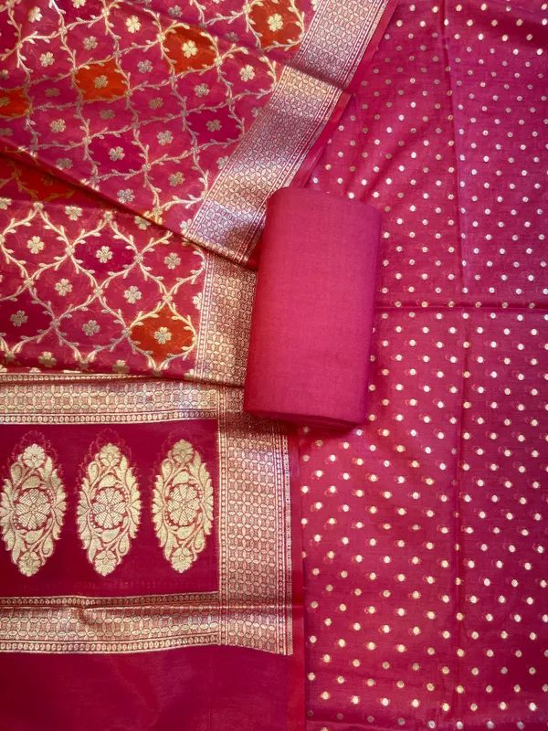 Dark_Pink_Mercerise_Silk_Chunri_Zari_Booti_Banarasi_Suit_with_Rangkaat_Dupatta_125SKL_MSRS4