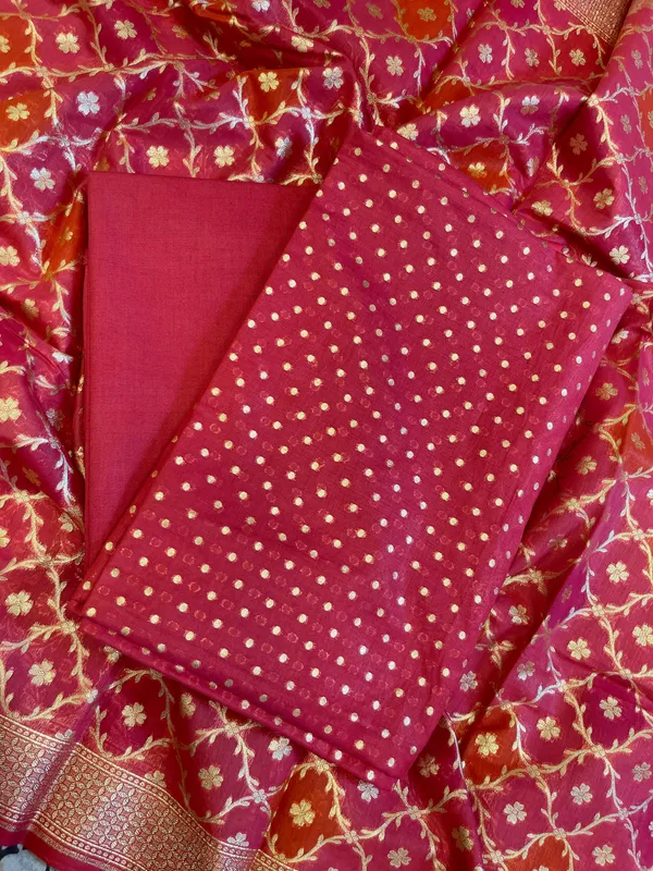 Dark_Pink_Mercerise_Silk_Chunri_Zari_Booti_Banarasi_Suit_with_Rangkaat_Dupatta_125SKL_MSRS4