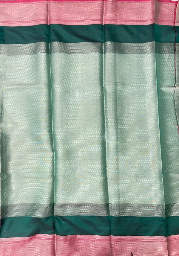 Humairah_Presents_Wine_Art_Silk_Floral_Stripe_Diagonal_Zari_Mina_Jaal_and_Copper_and_Silver_Boota_with_Contrast_Green_Pallu_Banarasi_Zari_Border_and_Green_Blouse