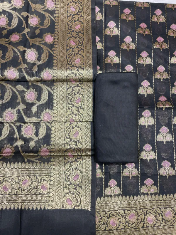 Black_Cotton_Silk_Banarasi_3_pcs_Suit_Set_725ASD_CS6