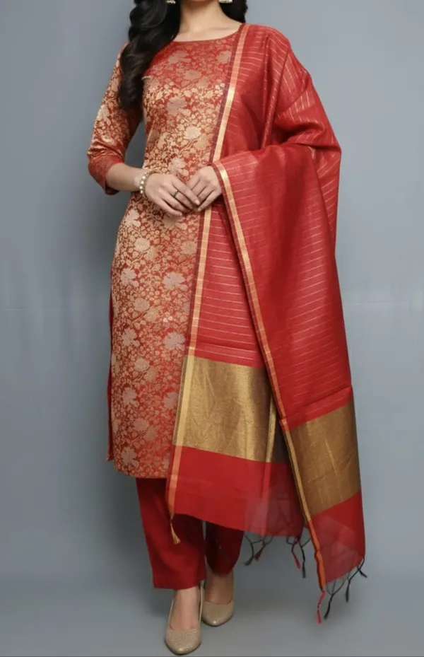Red_Silk_Brocade_Resham_Zari_Banarasi_Suit_with_Cotton_Stripe_Zari_Dupatta_600SKL_MB4