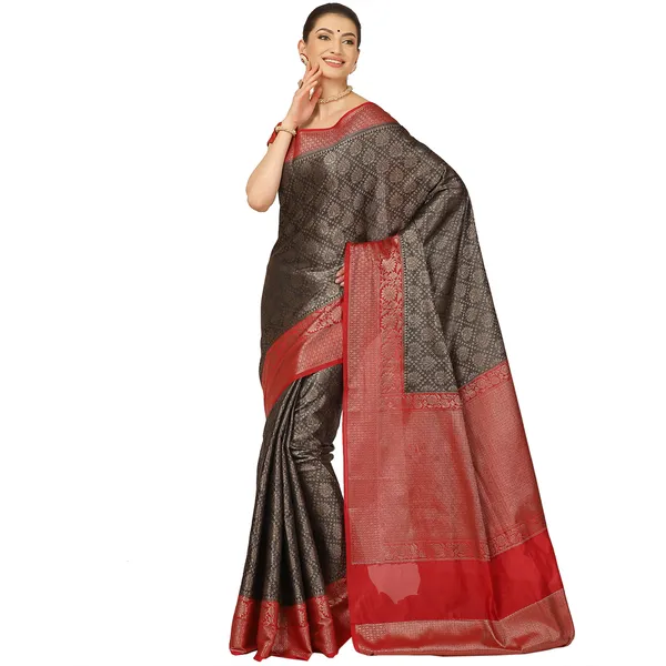 Black_Cotton_Blend_Banarasi_Sarees_For_Women_GECT26