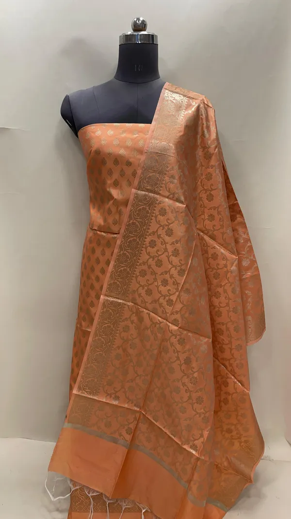 Humairah_Peach_Art_Silk_Floral_Zari_Booti_3_pcs_Suit_set_with_Plain_Bottom_and_Tilfi_Floral_Zari_Jaal_Peach_Dupatta
