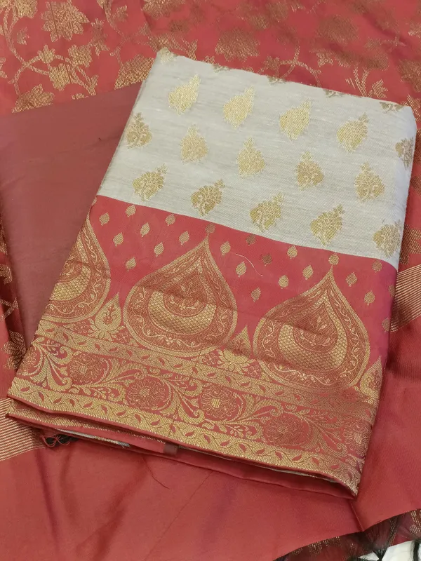 Tussar_Cotton_Floral_Zari_Booti_with_Contrast_Maroon_Silk_Border_Banarasi_Suit_525IM_CTN1