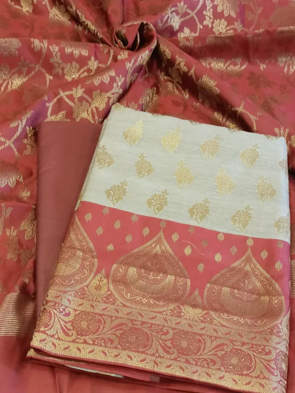 Tussar_Cotton_Floral_Zari_Booti_with_Contrast_Maroon_Silk_Border_Banarasi_Suit_525IM_CTN1