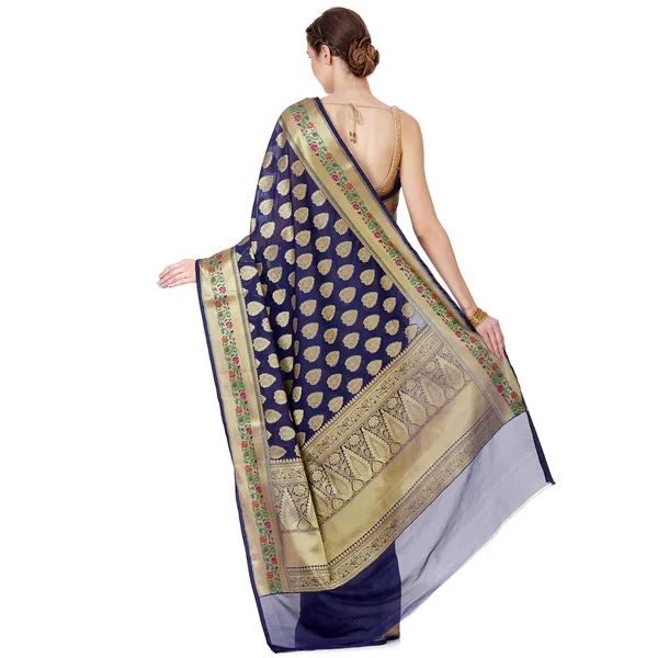 Humairah_Presents_Navy_Blue_Satin_Silk_Saree_With_Blouse_Piece(JA24)