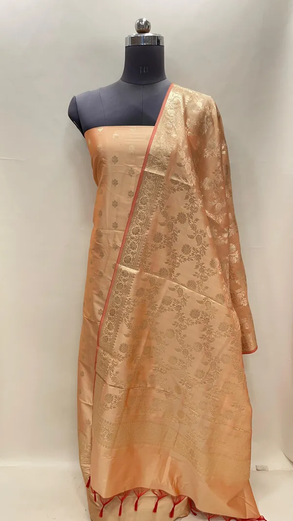 Peach_Semi_Katan_Silk_Handloom_Banarasi_3_pcs_Suit_Set_MUB_SK49