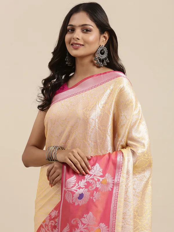 Yellow_Kanjeevaram_Banarasi_Sarees_For_Women_GEMA5