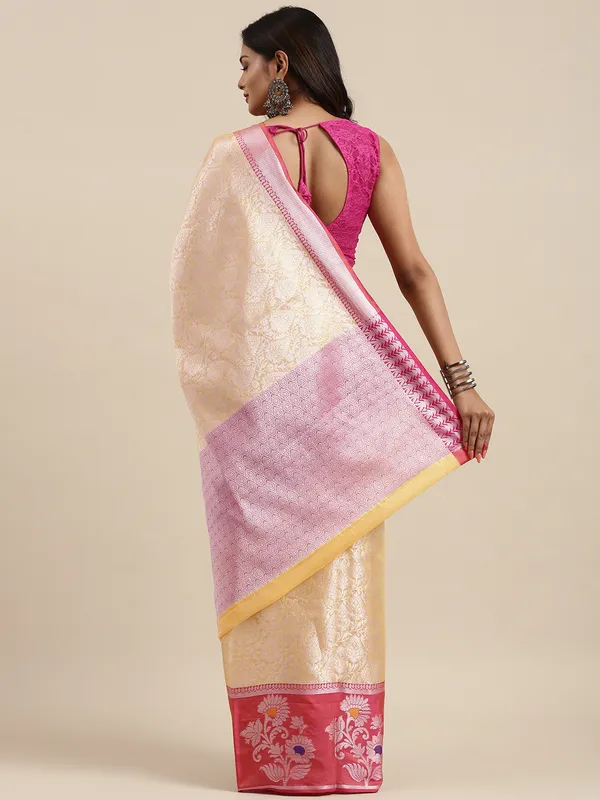 Yellow_Kanjeevaram_Banarasi_Sarees_For_Women_GEMA5