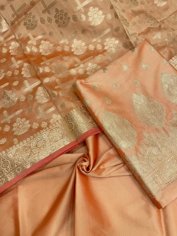 Peach_Semi_Katan_Silk_Handloom_Banarasi_3_pcs_Suit_Set_MUB_SK11