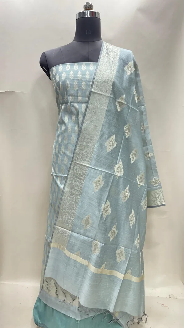Humairah_Seagreen_Cotton_Floral_Resham_Booti_3_pcs_Suit_set_with_Plain_Bottom_and_Floral_Zari_Mina_Boota_Seagreen_Dupatta