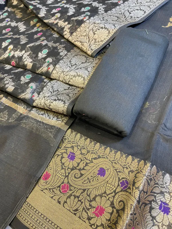 Black_Cotton_Resham_Mina_Floral_Booti_Paisley_Mina_Border_Banarasi_Suit_625SHL_CT24