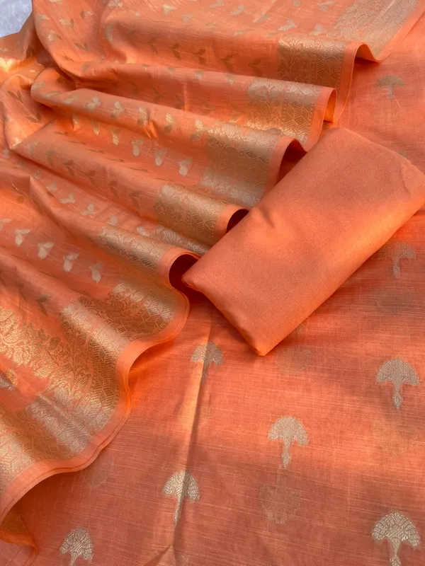 Orange_Cotton_Linen_Floral_Zari_Booti_Banarasi_Suit_with_Patti_Booti_Dupatta_120DAN_CL10