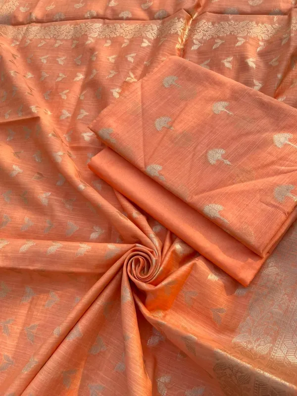 Orange_Cotton_Linen_Floral_Zari_Booti_Banarasi_Suit_with_Patti_Booti_Dupatta_120DAN_CL10
