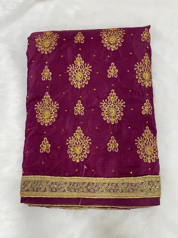Purple_Cotton_Blend_Zari_Embroidery_Banarasi_Saree_600KS_2