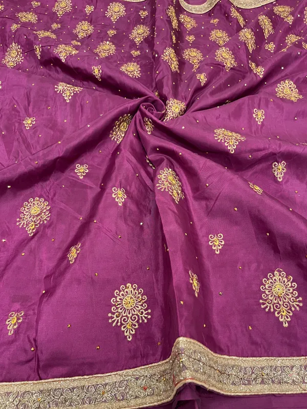 Purple_Cotton_Blend_Zari_Embroidery_Banarasi_Saree_600KS_2