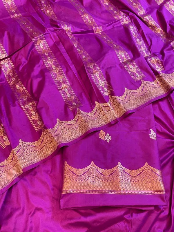Pure_Handloom_Purple_Katan_Silk_Silver_Zari_Booti_Kadhwa_Banarasi_3_pcs_Suit_Set_14000PR_KS3