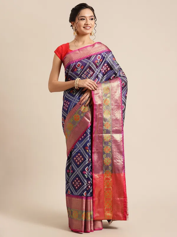 Blue_Art_Silk_Banarasi_Sarees_For_Women_GEASF_25