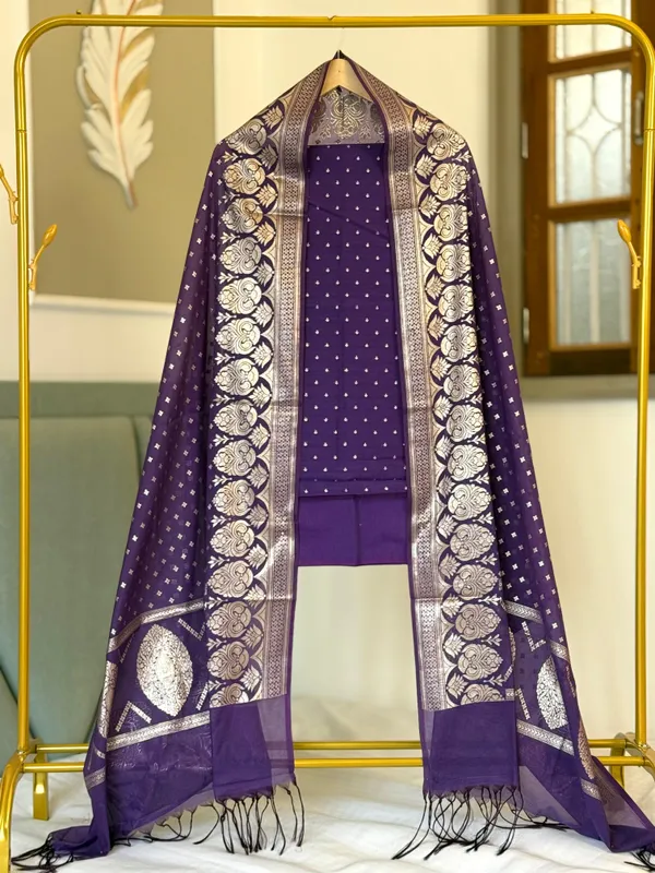 Violet_Blue_Mal_Chanderi_Lorex_Zari_Booti_Banarasi_Suit_With_Chanderi_Weave_Dupatta_150PNJ_MCL5