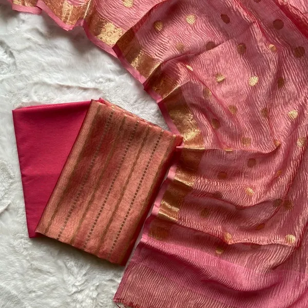 Pink_Tissue_Floral_Stripe_Zari_Banarasi_Suit_Set_With_Crush_Dupatta_Skl_Tsu12
