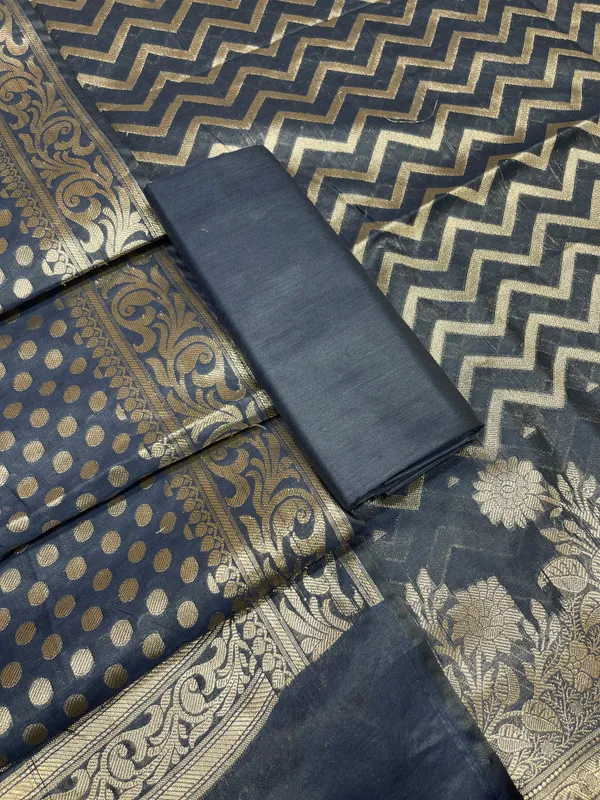 Navy_Blue_Cotton_Silk_Zig-Zag_Banarasi_3_pcs_Suit_Set_675JVC_124