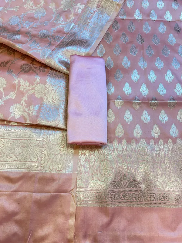 Peach_Semi_Silk_Floral_Zari_Booti_Banarasi_3_pcs_Suit_Set_900AJ_SK34