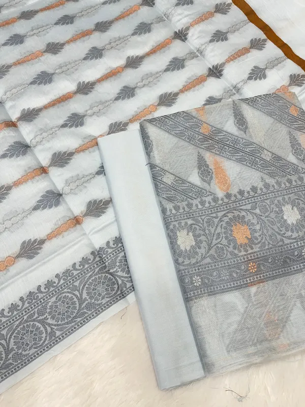 Humairah_Light_Grey_Cotton_Diagonal_Resham_Stripe_Sona_Rupa_Booti_3_pcs_Suit_set_with_Plain_Bottom_and_Tilfi_Floral_Zari_Mina_Jaal_Light_Grey_Dupatta