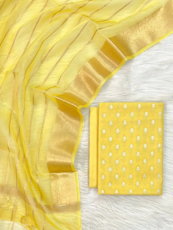 Yellow_Chanderi_Zari_Booti_with_Stripe_Dupatta_Banarasi_Suit_Set_1000SKL_CH4