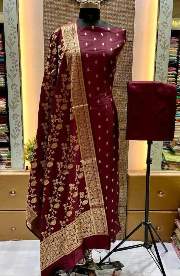 Garnet_Katan_Silk_Katban_Floral_Zari_Booti_Banarasi_Suit_with_Zari_Jaal_Dupatta_700SKL_KSB4