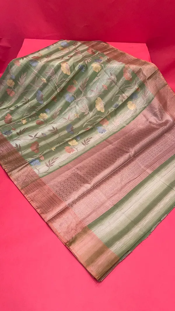 Green_Matka_Silk/Silk_Blend_Banarasi_Sarees_For_Women_GEMTKSLK_98_G