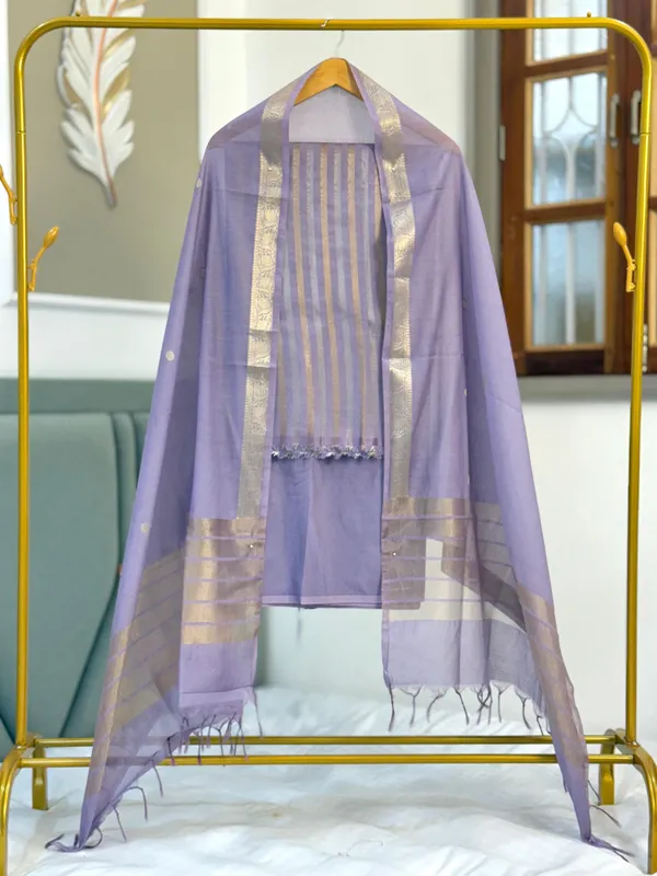 Purple_Mal_chanderi_Sona_Roops_Stripe_Zari_Banarasi_Suit_with_Dollar_Booti_Tissue_Anchal_Dupatta_130PNJ_MCS4