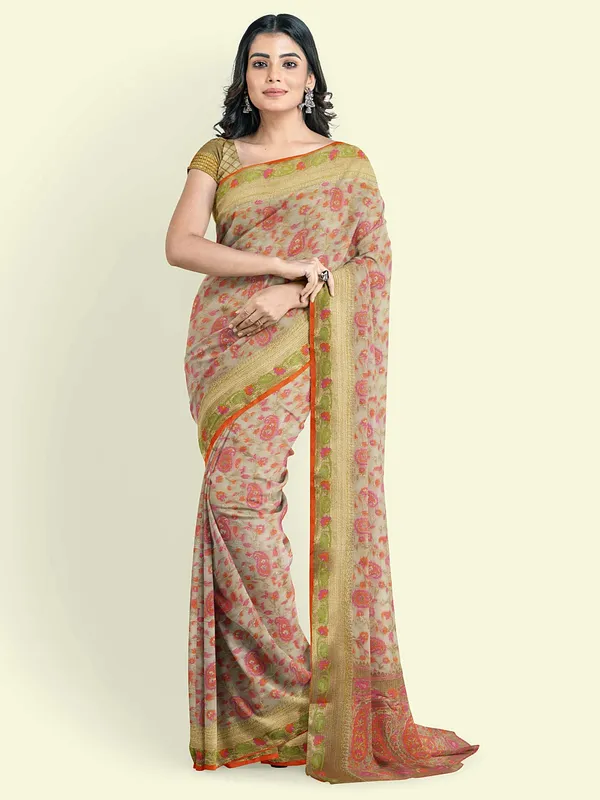 Beige_Cotton_Blend_Banarasi_Sarees_For_Women_GEASF_713
