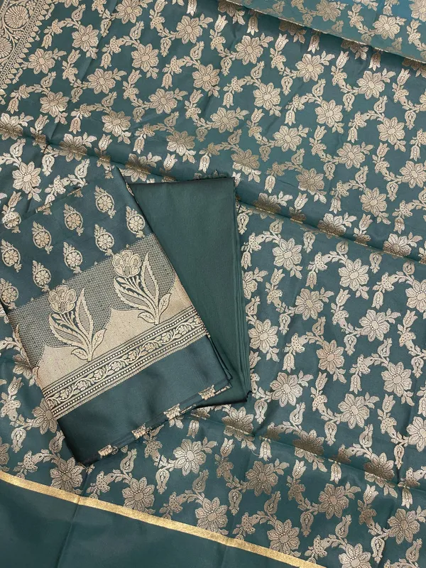 Dark_Green_Semi_Silk_Banarasi_3_pcs_Suit_Set_IM_CS9