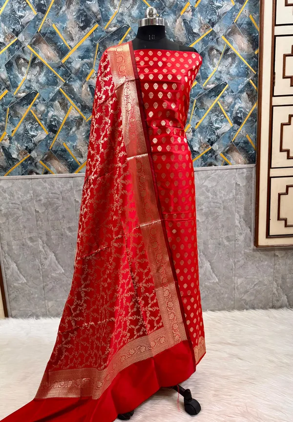 Red_Katan_Silk_Floral_Zari_Daman_Booti_Banarasi_Suit_with_Tilfi_Zari_Jaal_Dupatta_800SKL_KSD19