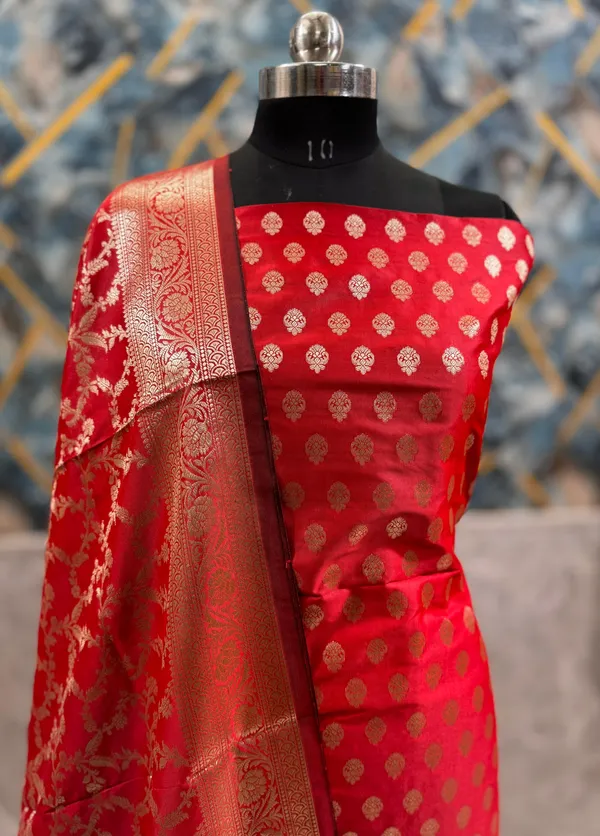 Red_Katan_Silk_Floral_Zari_Daman_Booti_Banarasi_Suit_with_Tilfi_Zari_Jaal_Dupatta_800SKL_KSD19